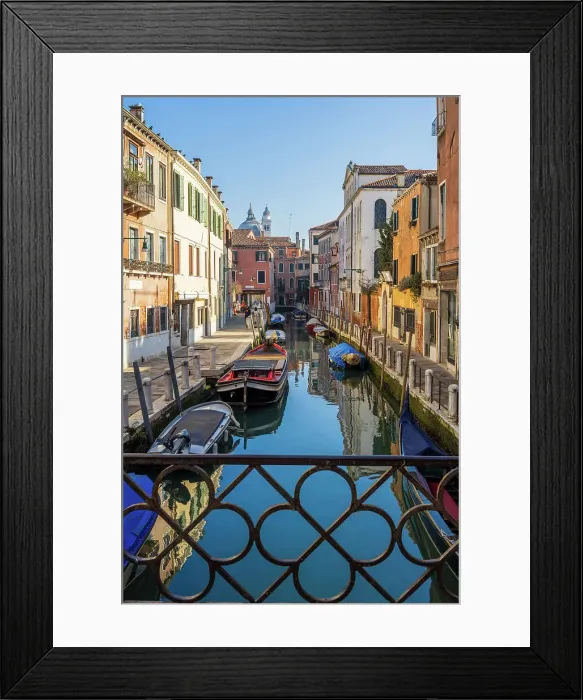 Framed Print : Water canal in Dorsoduro, Venice, Veneto, Italy
