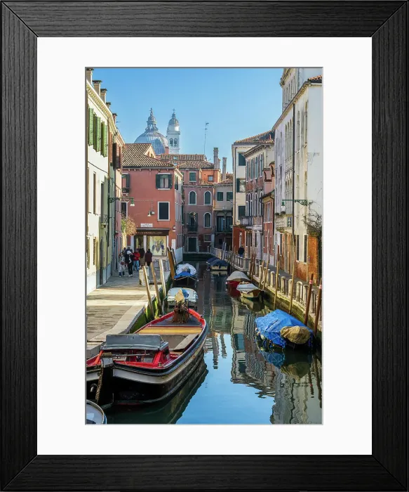Framed Print : Water canal in Dorsoduro, Venice, Veneto, Italy