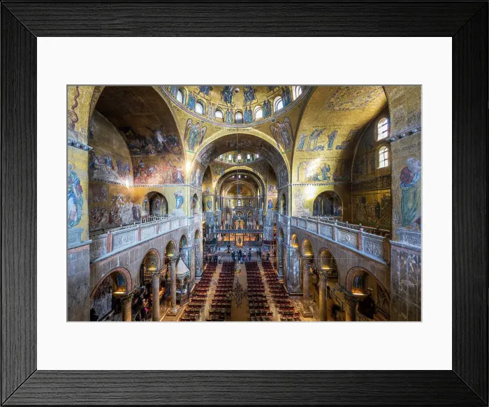 Framed Print : Central nave adorned with gold-ground mosaics, St Mark's Basilica, Venice, Veneto, Italy Framed Print : Central nave adorned with gold-ground mosaics, St Mark's Basilica, Venice, Veneto, Italy