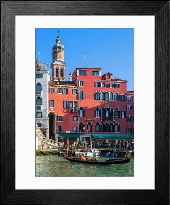 Framed Print : Gondola on Grand Canal, Venice, Veneto, Italy Framed Print : Gondola on Grand Canal, Venice, Veneto, Italy