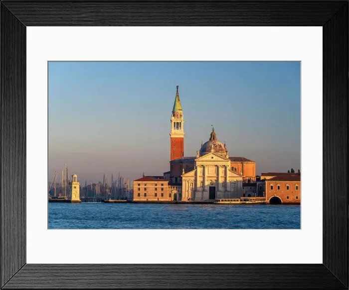 Framed Print : Church of San Giorgio Maggiore at sunset, Venice, Veneto, Italy