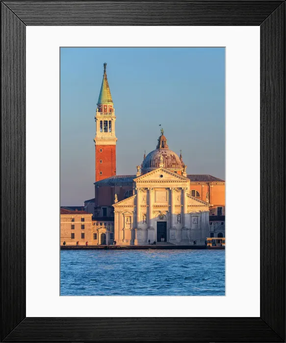 Framed Print : Church of San Giorgio Maggiore at sunset, Venice, Veneto, Italy