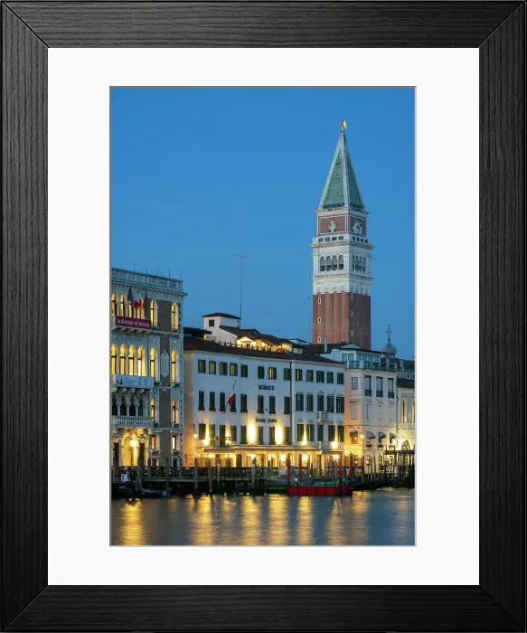Framed Print : Grand Canal and St. Mark's Campanile at twilight, Venice, Veneto, Italy Framed Print : Grand Canal and St. Mark's Campanile at twilight, Venice, Veneto, Italy