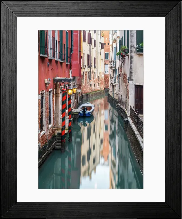 Framed Print : Charming water canal, Venice, Veneto, Italy Framed Print : Charming water canal, Venice, Veneto, Italy