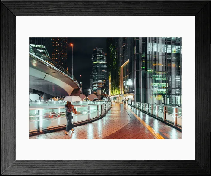 Framed Print : Night lights on a summer rainy day in Shibuya, Tokyo, Japan Framed Print : Night lights on a summer rainy day in Shibuya, Tokyo, Japan