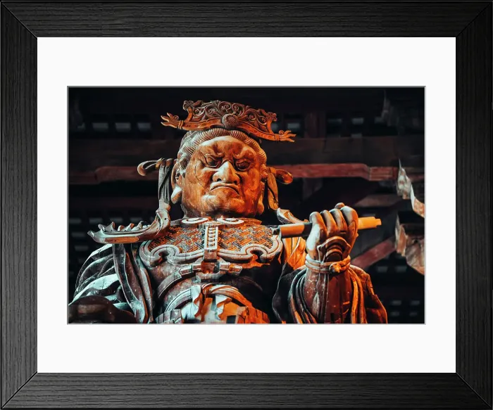 Framed Print : Guardian Demon at Todai-ji Temple in Nara, Japan Framed Print : Guardian Demon at Todai-ji Temple in Nara, Japan
