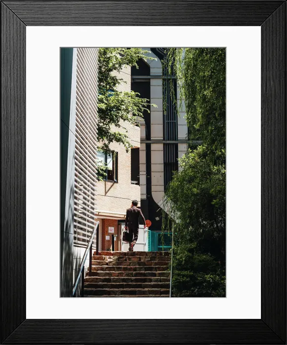 Framed Print : Business man walking in Tokyo, Japan Framed Print : Business man walking in Tokyo, Japan