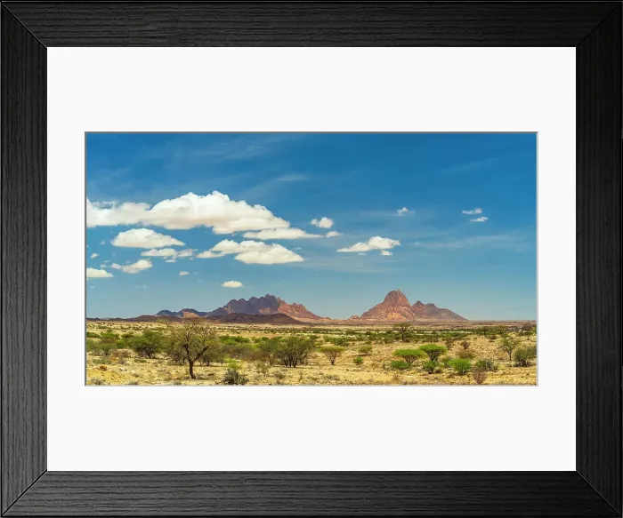 Framed Print : Africa, Namibia. The Spitzkoppe and the surrounding savannah in central Namibia Framed Print : Africa, Namibia. The Spitzkoppe and the surrounding savannah in central Namibia
