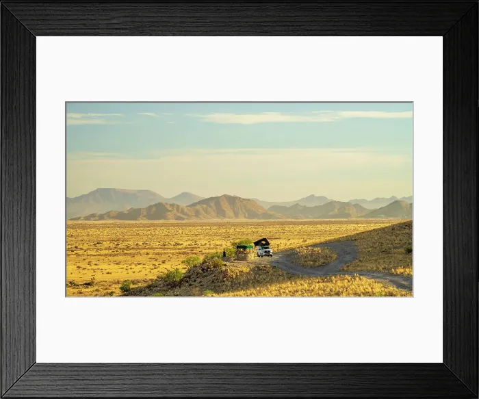 Framed Print : Africa, Namibia. Namib Naukluft area. A campsite in Camp Gecko