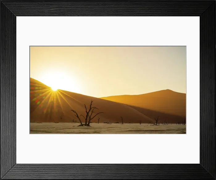Framed Print : Africa, Namibia. Namib Naukluft National park. Sunrise in the Dead vlei