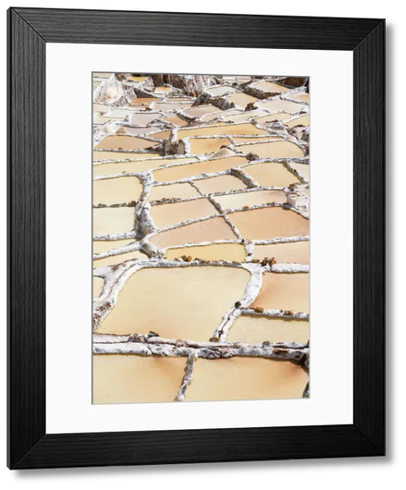 Framed Print : Detail of fields at Maras salt marsh terraces, Salinas de Maras, Cuzco Region, Peru Framed Print : Detail of fields at Maras salt marsh terraces, Salinas de Maras, Cuzco Region, Peru