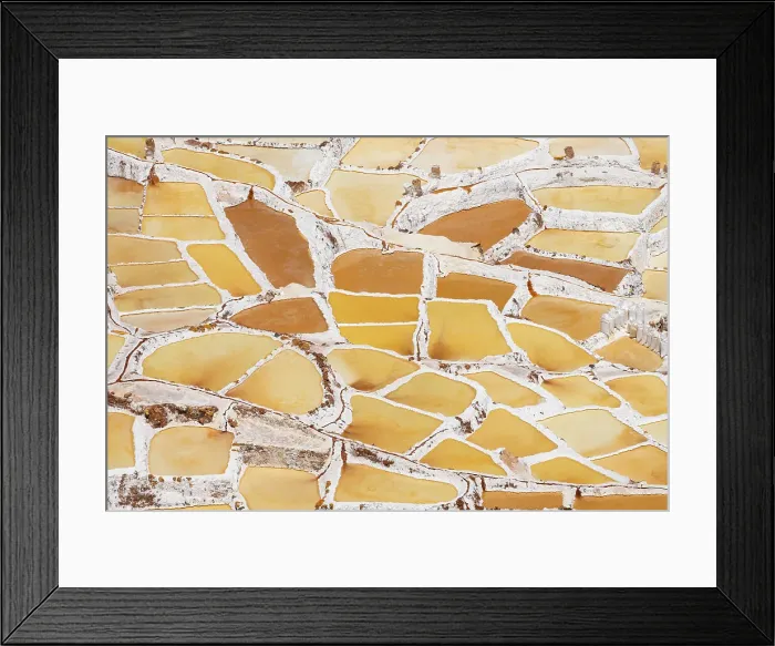 Framed Print : High angle view of Maras salt marsh terraces, Salinas de Maras, Cuzco Region, Peru Framed Print : High angle view of Maras salt marsh terraces, Salinas de Maras, Cuzco Region, Peru