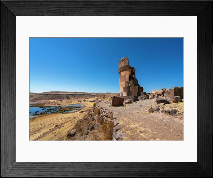 Framed Print : Ancient burial ground Sillustani featuring cylindrical funerary towers, Puno, Atuncolla District, Puno Province, Puno Region, Peru Framed Print : Ancient burial ground Sillustani featuring cylindrical funerary towers, Puno, Atuncolla District, Puno Province, Puno Region, Peru