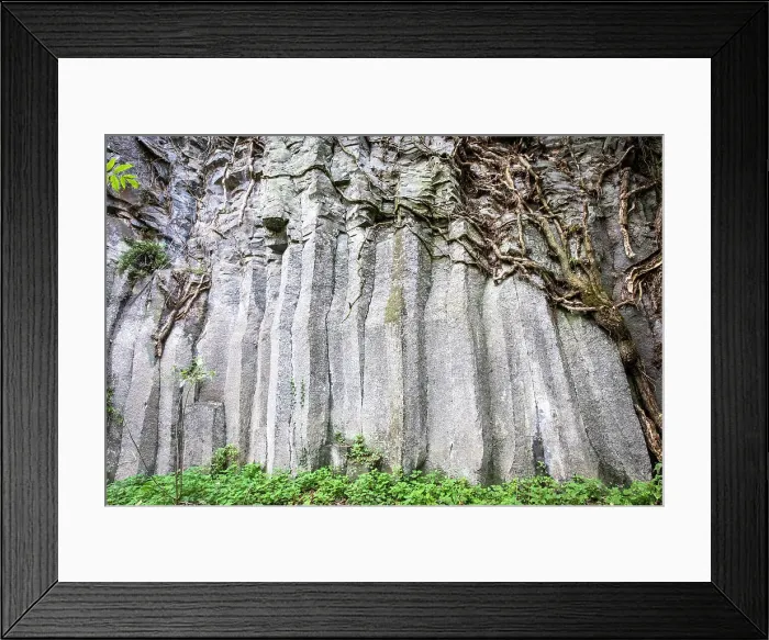 Framed Print : Spain, Catalonia, Olot, Basaltic rocks at Cingles de Fontfreda Framed Print : Spain, Catalonia, Olot, Basaltic rocks at Cingles de Fontfreda