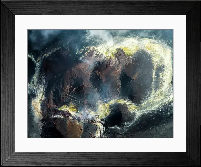 Framed Print : Spain, Canary Islands, La Palma, El Paso, Elevated view of the crater of the Tajogaite Volcano Framed Print : Spain, Canary Islands, La Palma, El Paso, Elevated view of the crater of the Tajogaite Volcano