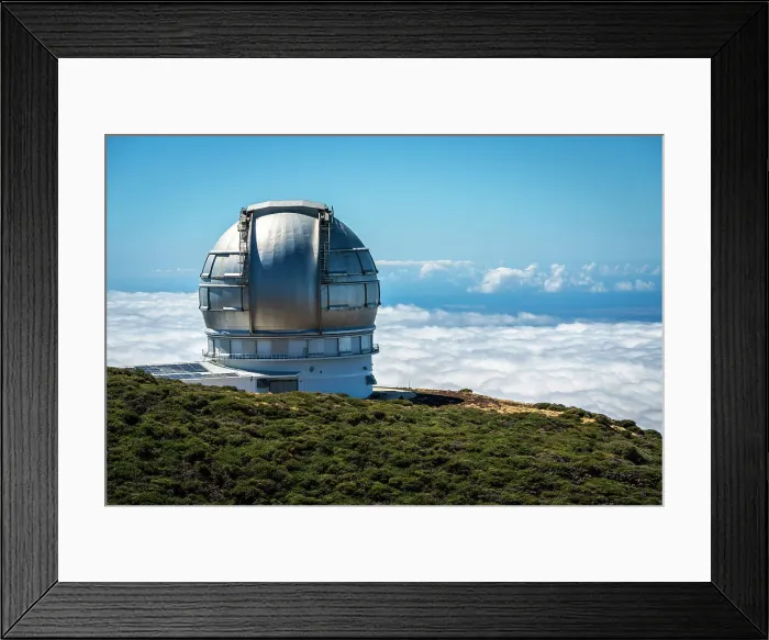 Framed Print : Spain, Canary Islands, La Palma, Garafia, Roque de los Muchachos, The large telescope of Canary Islands above the clouds Framed Print : Spain, Canary Islands, La Palma, Garafia, Roque de los Muchachos, The large telescope of Canary Islands above the clouds