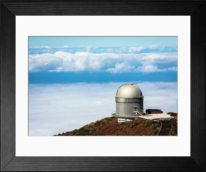 Framed Print : Spain, Canary Islands, La Palma, Garafia, Roque de los Muchachos, Nordic Optical Telescope above the clouds Framed Print : Spain, Canary Islands, La Palma, Garafia, Roque de los Muchachos, Nordic Optical Telescope above the clouds