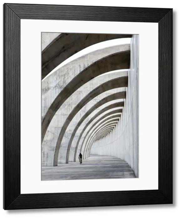 Framed Print : Spain, Canary Islands, La Palma, Tazacorte, Arcade structure in the harbour Framed Print : Spain, Canary Islands, La Palma, Tazacorte, Arcade structure in the harbour