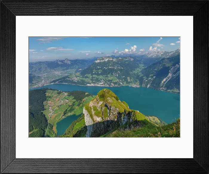 Framed Print : View from Niederbauen Mountain (1923m) to Fronalpstock (2123m) and both Mythen Mountains, Lake Lucerne, Canton Uri, Switzerland Framed Print : View from Niederbauen Mountain (1923m) to Fronalpstock (2123m) and both Mythen Mountains, Lake Lucerne, Canton Uri, Switzerland