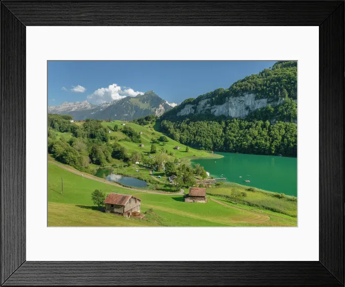 Framed Print : Mountain lake Seeli with a view to Fronalpstack, Canton Uri, Lake Lucerne, Switzerland Framed Print : Mountain lake Seeli with a view to Fronalpstack, Canton Uri, Lake Lucerne, Switzerland