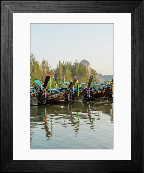 Framed Print : Traditional long tail boats at Nopharat Thara, Ao Nang, Krabi, Thailand Framed Print : Traditional long tail boats at Nopharat Thara, Ao Nang, Krabi, Thailand