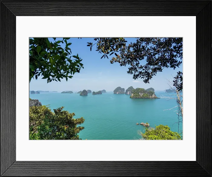 Framed Print : Elevated view over Hong Island, Krabi, Thailand Framed Print : Elevated view over Hong Island, Krabi, Thailand