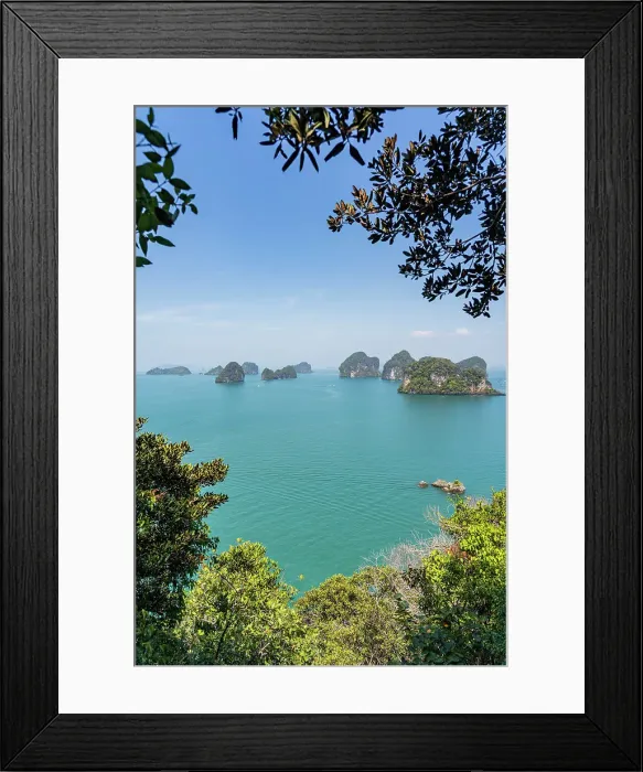 Framed Print : Elevated view over Hong Island, Krabi, Thailand Framed Print : Elevated view over Hong Island, Krabi, Thailand