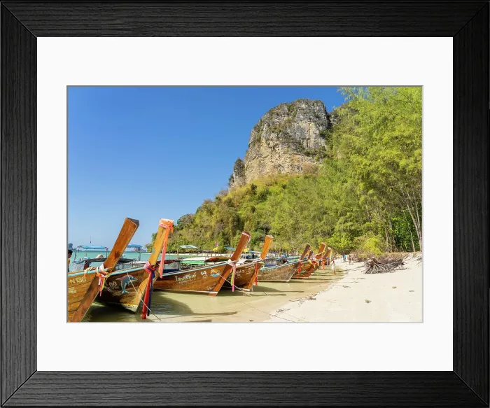 Framed Print : Traditional long tail boats on Poda Island, Ao Nang, Krabi, Thailand Framed Print : Traditional long tail boats on Poda Island, Ao Nang, Krabi, Thailand