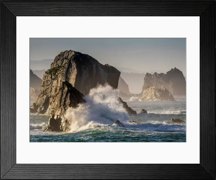 Framed Print : Sea stacks, Playa del Silencio, Cudillero, Asturias, Spain Framed Print : Sea stacks, Playa del Silencio, Cudillero, Asturias, Spain