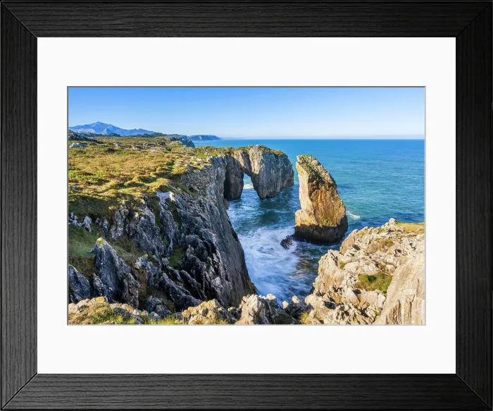 Framed Print : Scenic cliffed coast, Pena Flecha, Cuerres, Asturias, Spain Framed Print : Scenic cliffed coast, Pena Flecha, Cuerres, Asturias, Spain