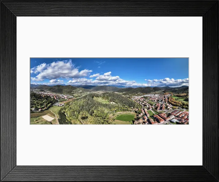 Framed Print : Spain, Catalonia, Olot, Elevated view of La Garrinada volcano Framed Print : Spain, Catalonia, Olot, Elevated view of La Garrinada volcano