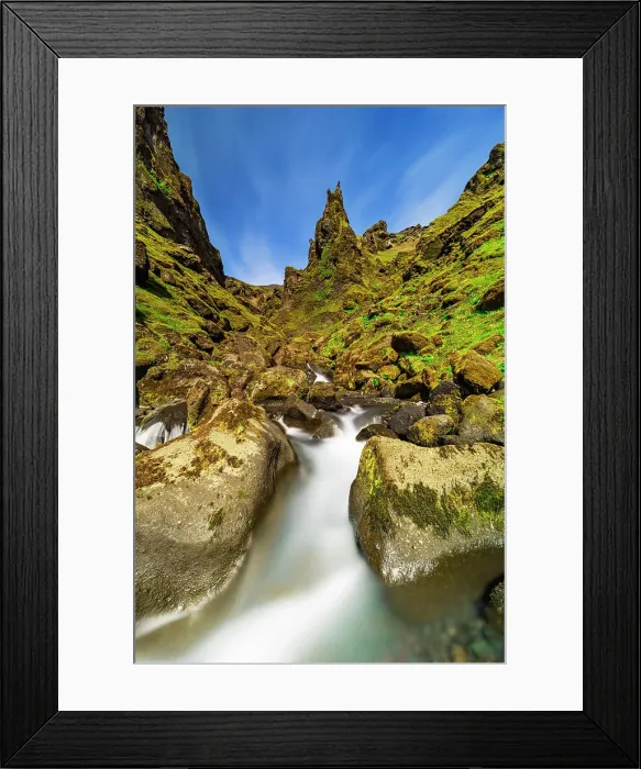 Framed Print : Thakgil canyon during a summer sunny day, Iceland Framed Print : Thakgil canyon during a summer sunny day, Iceland