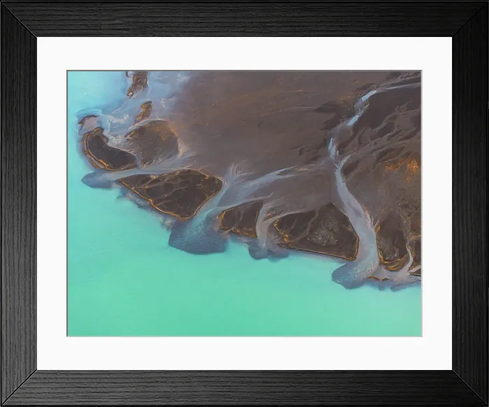 Framed Print : River in the summer day along the icleandic southern coast, Iceland Framed Print : River in the summer day along the icleandic southern coast, Iceland