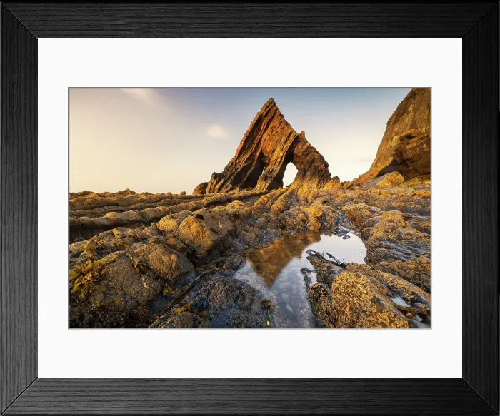 Framed Print : Blackchurch Rock at sunset, Mouthmill, North Devon, England, United Kingdom Framed Print : Blackchurch Rock at sunset, Mouthmill, North Devon, England, United Kingdom