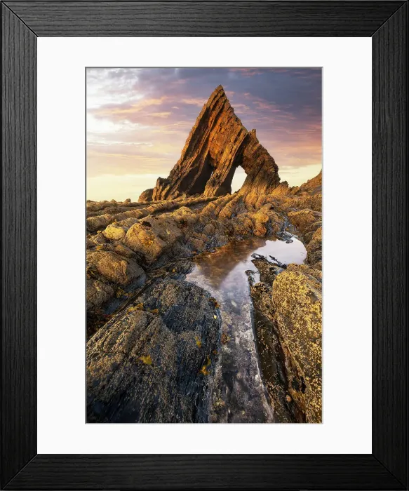 Framed Print : Blackchurch Rock at sunset, Mouthmill, North Devon, England, United Kingdom Framed Print : Blackchurch Rock at sunset, Mouthmill, North Devon, England, United Kingdom