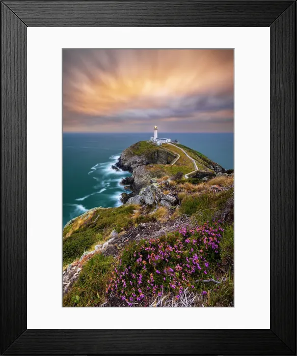 Framed Print : South Stack Lighthouse at sunset, Anglesey, Holy Island, Wales, Great Britain, United Kingdom Framed Print : South Stack Lighthouse at sunset, Anglesey, Holy Island, Wales, Great Britain, United Kingdom