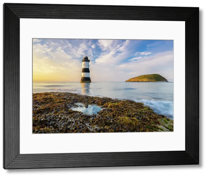 Framed Print : Trwyn Du Lighthouse at sunset, Llangoed, Gwynedd, Anglesey, Wales, Great Britain, United Kingdom Framed Print : Trwyn Du Lighthouse at sunset, Llangoed, Gwynedd, Anglesey, Wales, Great Britain, United Kingdom
