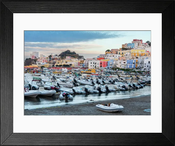 Framed Print : Ponza island, Pontine islands, Tyrrhenian Sea, Latina province, Latium, Italy