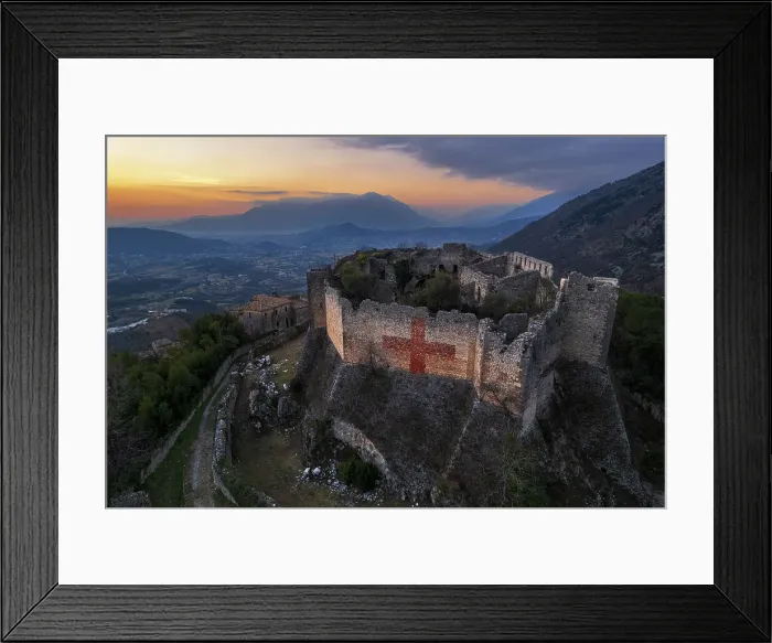 Framed Print : Vicalvi medieval castle with the typical red cross painted on the perimetral wall, Vicalvi, Frosinone province, Ciociaria region, Latium, Italy Framed Print : Vicalvi medieval castle with the typical red cross painted on the perimetral wall, Vicalvi, Frosinone province, Ciociaria region, Latium, Italy