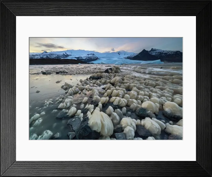 Framed Print : Fjallsarlon at sunset, Vatnajokull National Park, Sudurland, Iceland Framed Print : Fjallsarlon at sunset, Vatnajokull National Park, Sudurland, Iceland