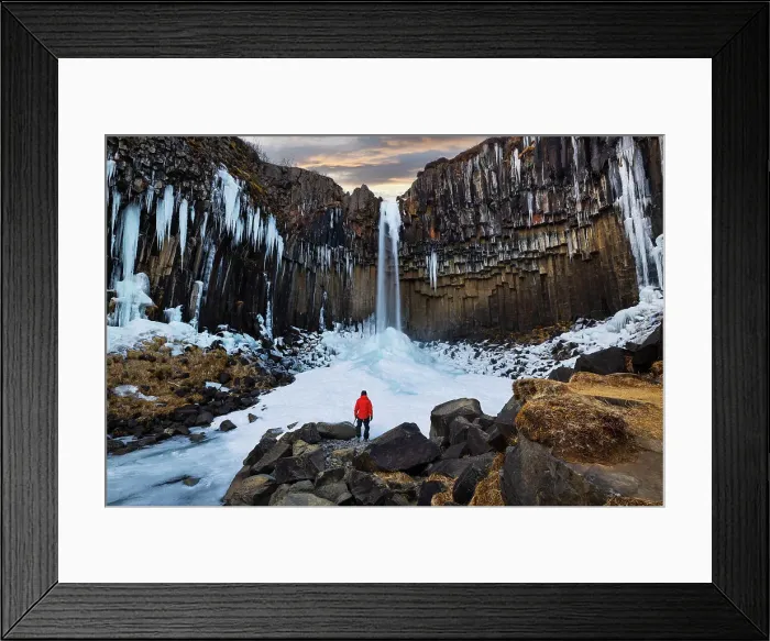 Framed Print : Svartifoss waterfall at sunset, Skaftafell National Park, Hornafjor√∞ur, Austurland, Iceland(MR) Framed Print : Svartifoss waterfall at sunset, Skaftafell National Park, Hornafjor√∞ur, Austurland, Iceland(MR)