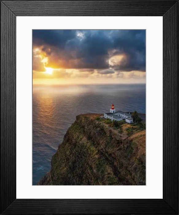 Framed Print : Farol da Ponta do Pargo during sunset, Madeira, Portugal Framed Print : Farol da Ponta do Pargo during sunset, Madeira, Portugal