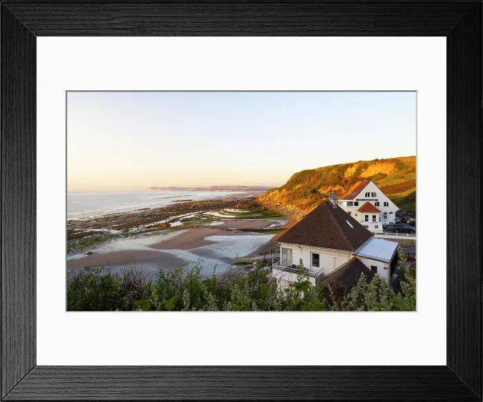 Framed Print : Sunset at the beach of Cap Gris Nez and the view of Cap Blanc Nez, Audinghen, Boulogne sur Mer, Calais, Haute France, France Framed Print : Sunset at the beach of Cap Gris Nez and the view of Cap Blanc Nez, Audinghen, Boulogne sur Mer, Calais, Haute France, France
