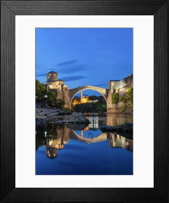 Framed Print : Stari most, Old Bridge, 16th century Ottoman bridge, Mostar, Bosnia Framed Print : Stari most, Old Bridge, 16th century Ottoman bridge, Mostar, Bosnia
