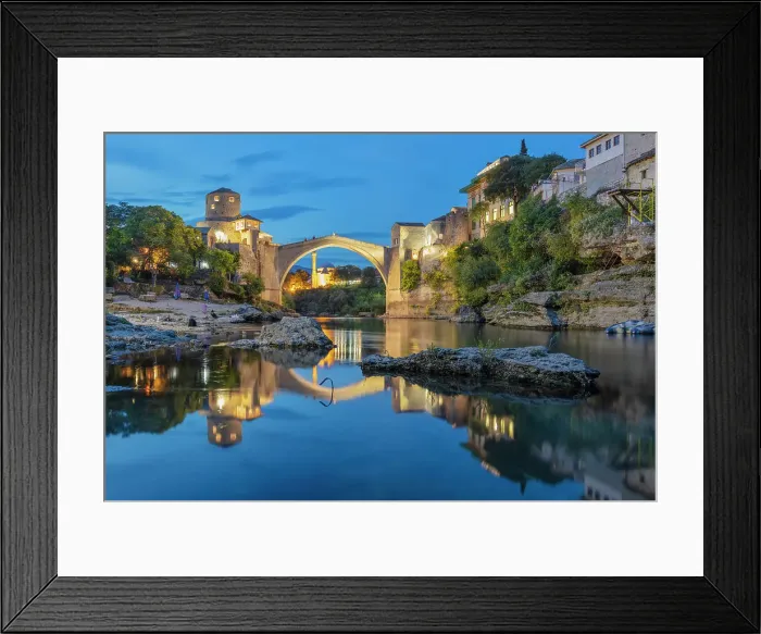 Framed Print : Stari most, Old Bridge, 16th century Ottoman bridge, Mostar, Bosnia Framed Print : Stari most, Old Bridge, 16th century Ottoman bridge, Mostar, Bosnia