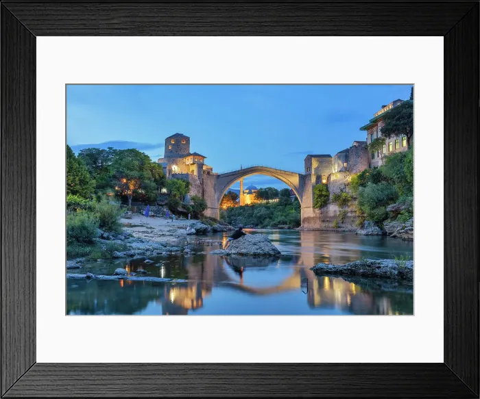 Framed Print : Stari most, Old Bridge, 16th century Ottoman bridge, Mostar, Bosnia Framed Print : Stari most, Old Bridge, 16th century Ottoman bridge, Mostar, Bosnia
