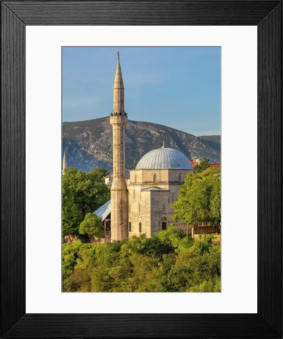 Framed Print : Koski Mehmed Pasha Mosque, 1619, Mostar, Bosnia Framed Print : Koski Mehmed Pasha Mosque, 1619, Mostar, Bosnia