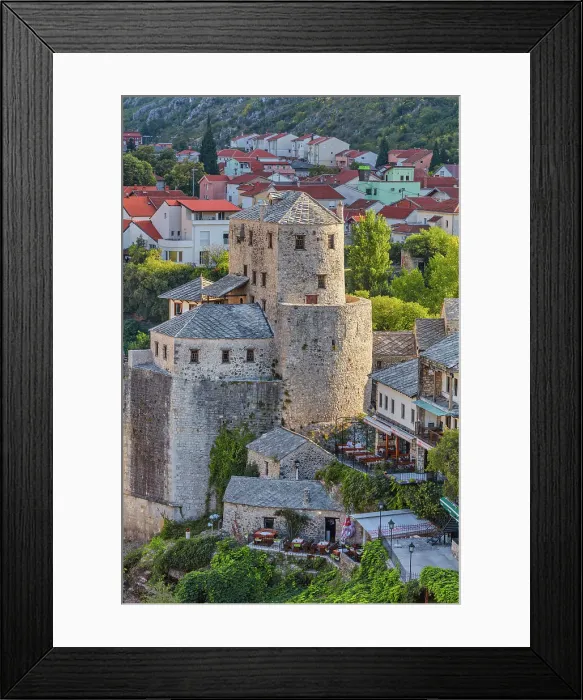 Framed Print : Cityscape of Mostar, Bosnia