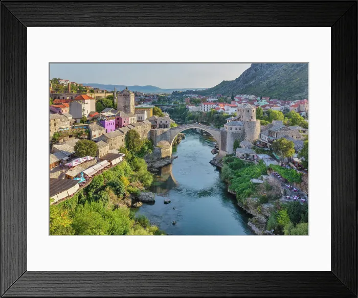 Framed Print : Stari most, Old Bridge, 16th century Ottoman bridge, Mostar, Bosnia Framed Print : Stari most, Old Bridge, 16th century Ottoman bridge, Mostar, Bosnia