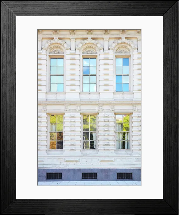 Framed Print : Windows over the main facade of Palacio Sarmiento, Recoleta, Buenos Aires, Argentina. An eclectic style building declared national historic monument Framed Print : Windows over the main facade of Palacio Sarmiento, Recoleta, Buenos Aires, Argentina. An eclectic style building declared national historic monument